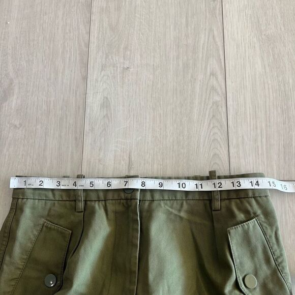 Sandro Glenwood Embroidered Wide-leg Pants in Olive Green Size 36 - Picture 10 of 15